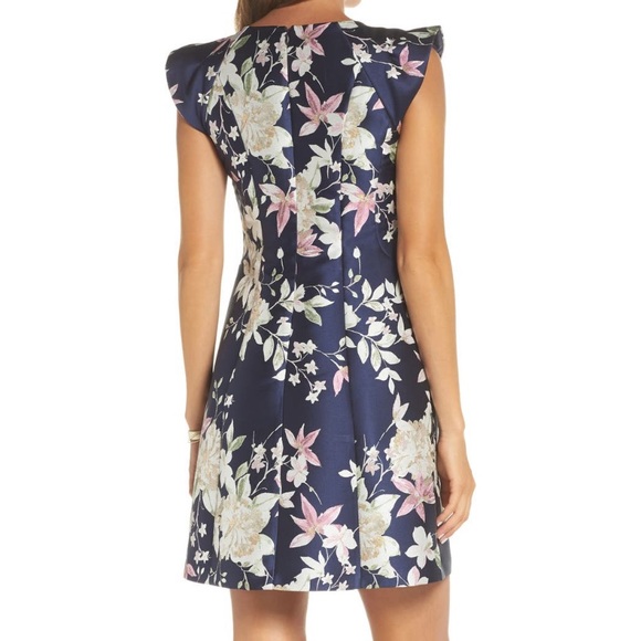 1901 Blue Floral Dress - Picture 2 of 8